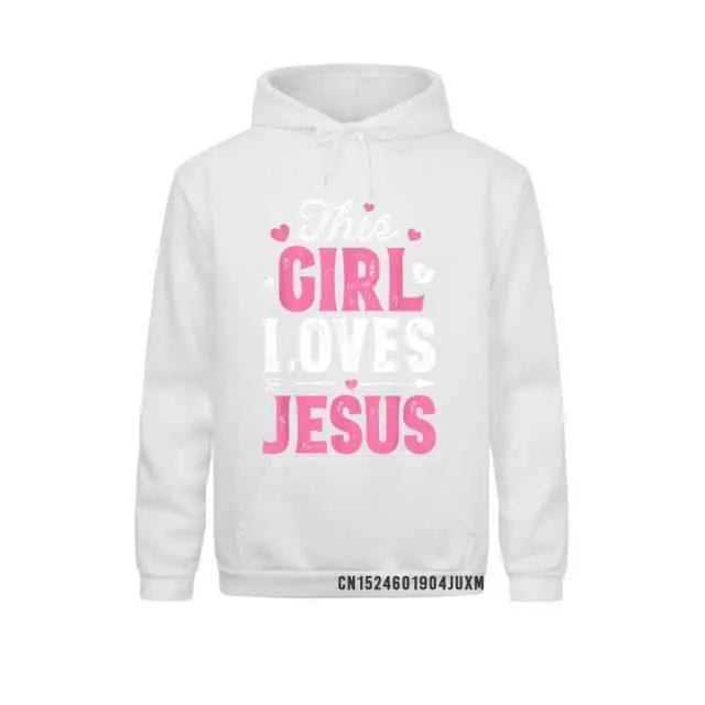This Girl Loves Jesus Hoodie Heavy To God be The Glory Creations White S