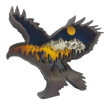 Wooden Hollowed Small Eagle LED Light To God be The Glory Creations Eagle
