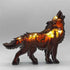 Wooden Hollowed Small Wolf LED Light To God be The Glory Creations Wolf with Light