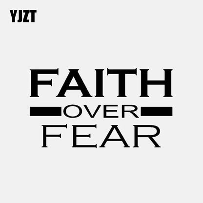 FAITH OVER FEAR VINYL DECAL CHRISTIAN GOD JESUS CAR STICKER To God be The Glory Creations