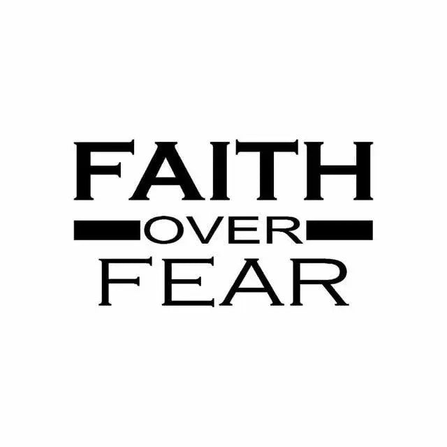 FAITH OVER FEAR VINYL DECAL CHRISTIAN GOD JESUS CAR STICKER To God be The Glory Creations black