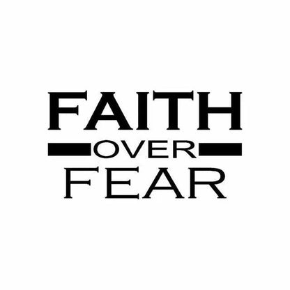 FAITH OVER FEAR VINYL DECAL CHRISTIAN GOD JESUS CAR STICKER To God be The Glory Creations black